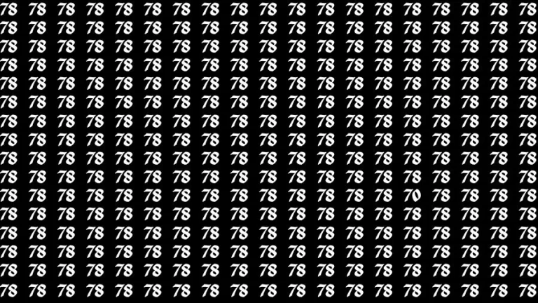 Optical Illusion Brain Challenge: If you have Hawk Eyes Find the Number 70 among 78 in 12 Secs