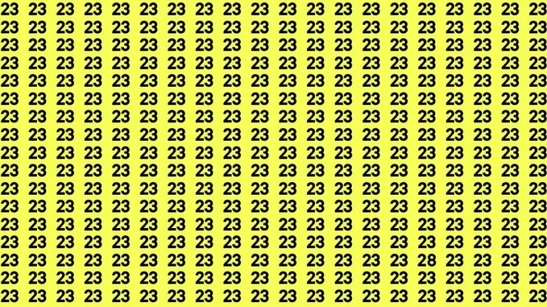 Optical Illusion Eye Test: If you have Hawk Eyes Find the Number 28 in 13 Secs