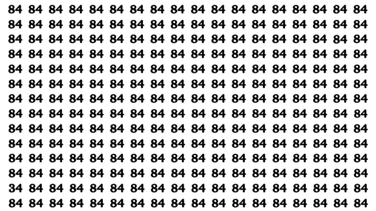 Test Visual Acuity: If you have Eagle Eyes Find the Number 34 in 15 Secs