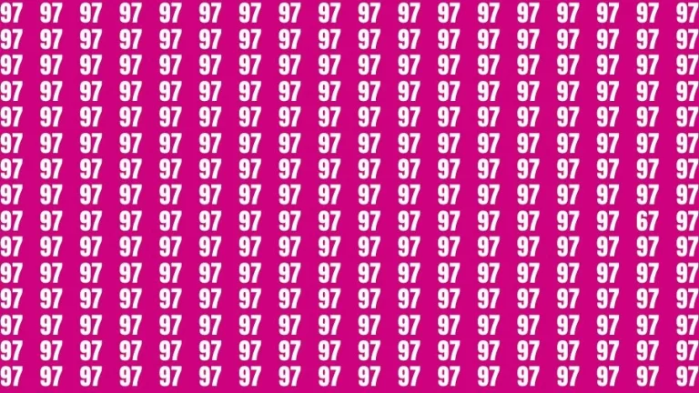 Test Visual Acuity: If you have Eagle Eyes Find the number 67 among 97 in 15 Secs