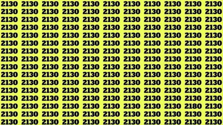 Optical Illusion Eye Test: If you have Hawk Eyes Find the Number 2180 in 13 Secs