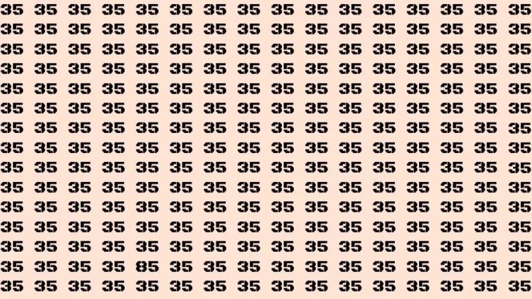 Optical Illusion Visual Test: If you have Sharp Eyes Find the Number 85 in 20 Secs