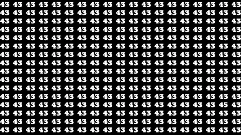 Optical Illusion Eye Test: If you have Eagle Eyes Find the Number 45 in 18 Secs