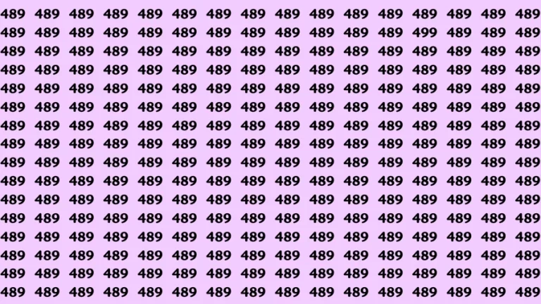 Test Visual Acuity: If you have Sharp Eyes Find the Number 499 in 15 Secs