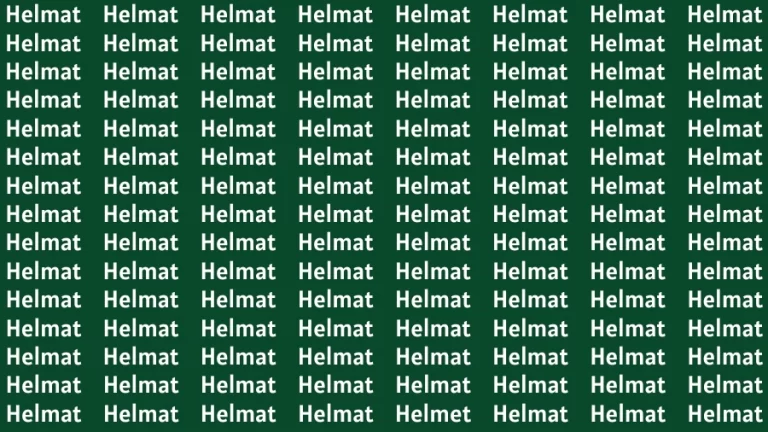 Test Visual Acuity: If you have Eagle Eyes Find the word Helmet in 15 Secs