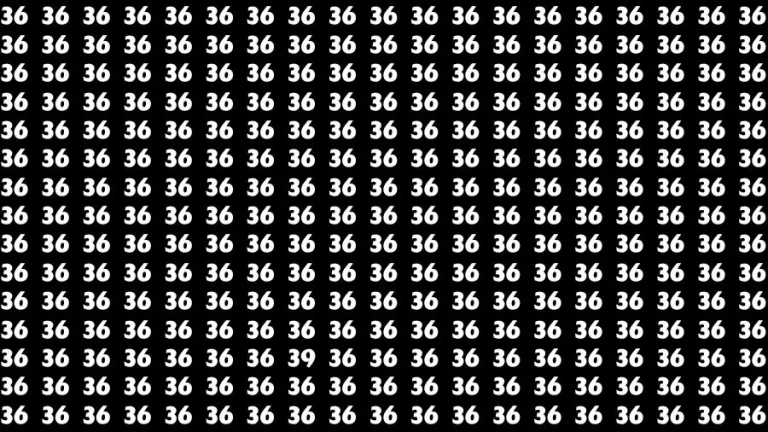 Optical Illusion Visual Test: If you have Sharp Eyes Find the Number 39 in 20 Secs