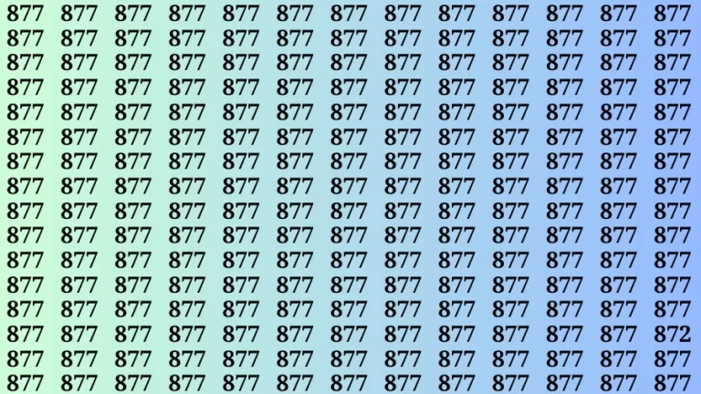 Observation Brain Challenge: If you have Hawk Eyes Find the Number 872 in 15 Secs