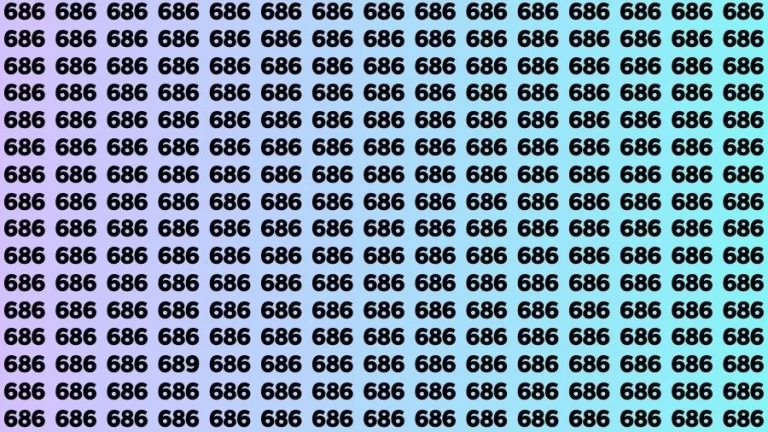 Optical Illusion Visual Test: If you have Sharp Eyes Find the Number 689 in 16 Secs