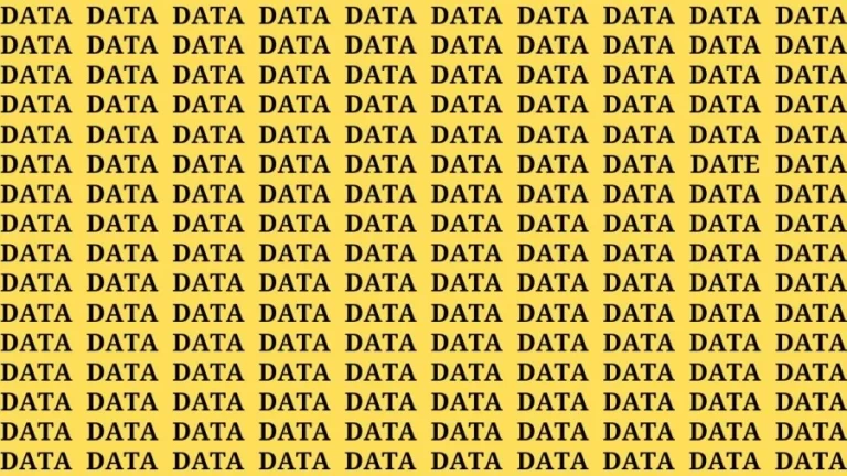 Brain Test: If you have Hawk Eyes Find the word Date in 18 Secs