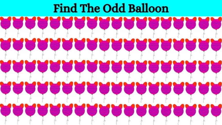 Optical Illusion Visual Test: If you have Eagle Eyes find the Odd Balloon in 18 Seconds