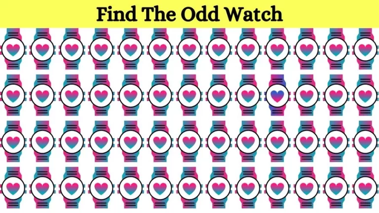 Optical Illusion Visual Test: If you have Eagle Eyes find the Odd Watch in 18 Seconds