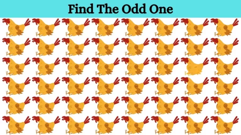 Brain Teaser for Sharp Eyes: Can you locate the Odd One Out in 08 Secs?