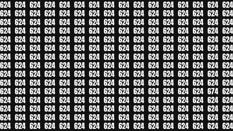 Optical Illusion Visual Test: If you have Sharp Eyes Find the Number 674 in 16 Secs