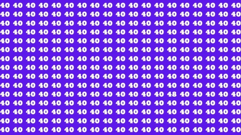 Observation Brain Challenge: If you have Eagle Eyes Find the number 48 among 49 in 12 Secs