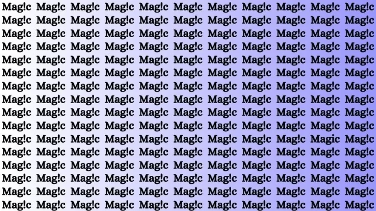 Observation Brain Challenge: If you have Hawk Eyes Find the word Magic in 17 Secs