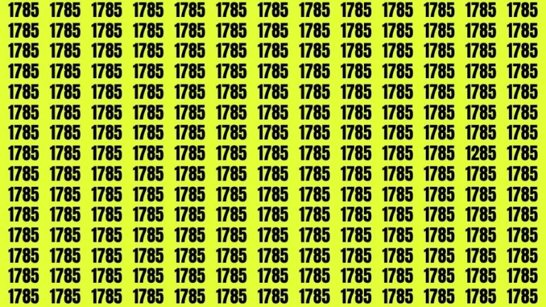 Optical Illusion Brain Challenge: If you have Sharp Eyes Find the Number 1285 among 1785 in 15 Secs