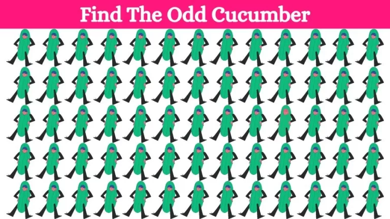 Optical Illusion Brain Challenge: If you have Eagle Eyes find the Odd Cucumber in 15 Seconds