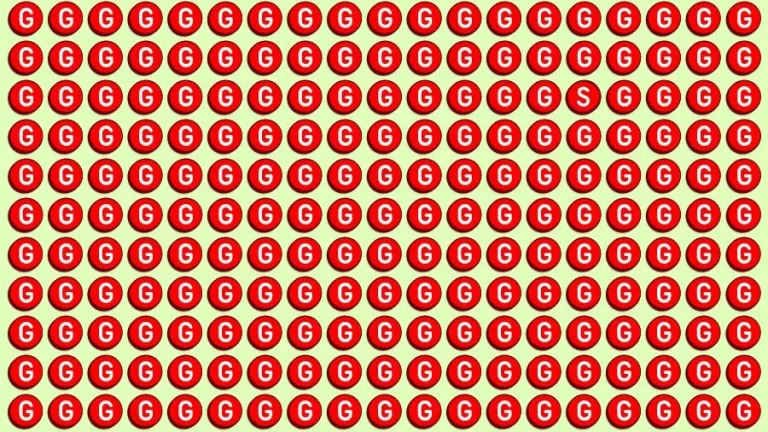 Observation Visual Test: If you have Hawk Eyes Find the Letter S among G in 15 Secs