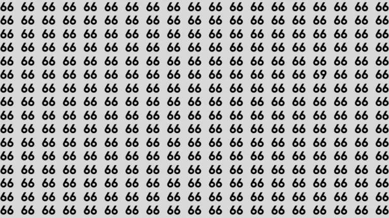 Observation Find it Out: If you have Eagle Eyes Find the Number 69 among 66 in 15 Secs