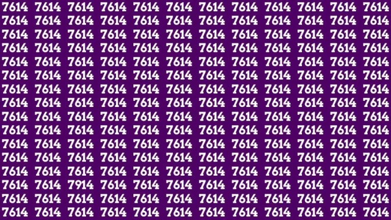 Observation Visual Test: If you have Hawk Eyes Find the Number 7914 among 7614 in 15 Secs