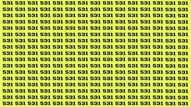 Optical Illusion Visual Test: If you have Sharp Eyes Find the Number 521 in 16 Secs