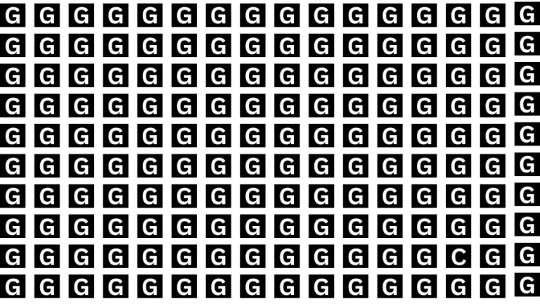 Observation Brain Challenge: If you have Hawk Eyes Find the Letter C in 15 Secs