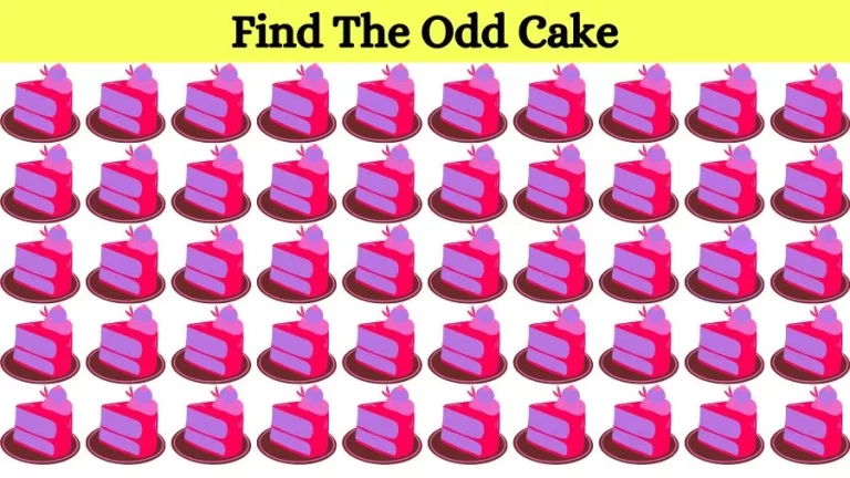 Optical Illusion Brain Challenge: If you have Eagle Eyes find the Odd Cake in 15 Seconds