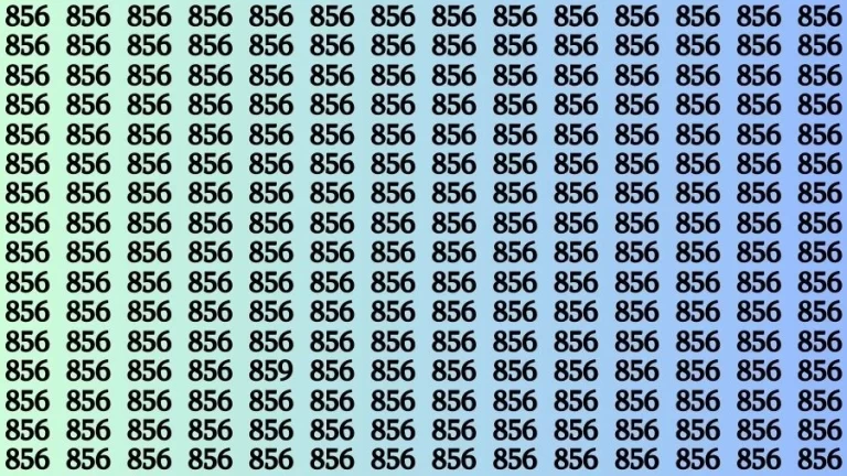 Optical Illusion Eye Test: If you have Sharp Eyes Find the number 859 in 10 Secs