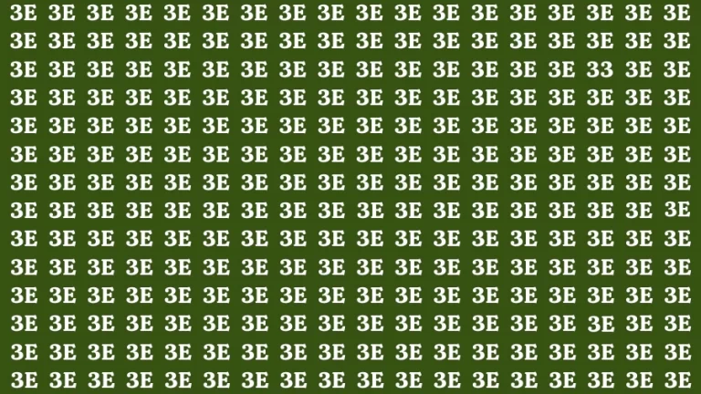 Observation Find it Out: If you have Sharp Eyes Find the number 33 in 20 Secs