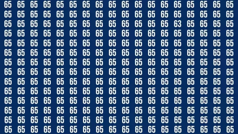 Test Visual Acuity: If you have Sharp Eyes Find the number 63 in 15 Secs