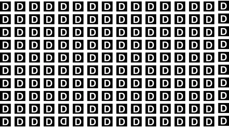 Observation Find it Out: If you have Sharp Eyes Find the Inverted D in 20 Secs