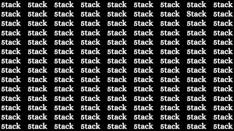 Observation Find it Out: If you have Sharp Eyes Find the Word Stack in 15 Secs