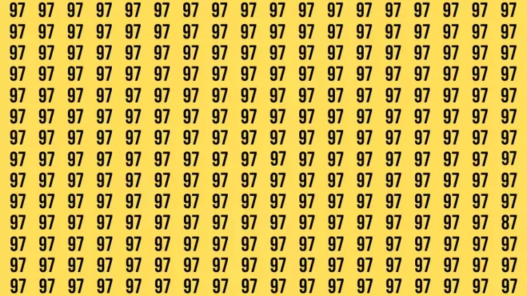 Test Visual Acuity: If you have Eagle Eyes Find the Number 87 among 97 in 12 Secs