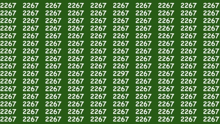 Brain Teaser: If you have 50/50 Vision Find the Number 2297 in 15 Secs