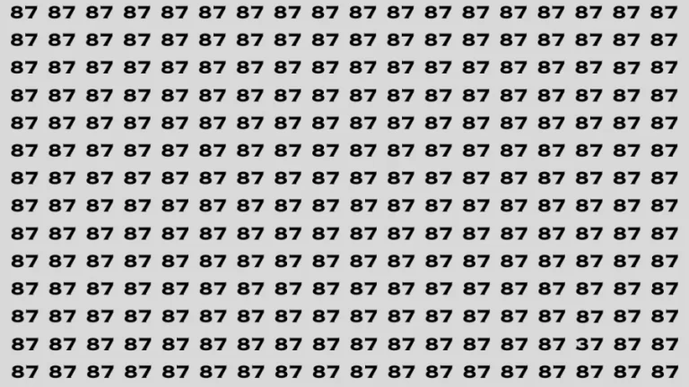 Brain Teaser: If you have Eagle Eyes Find the Number 37 among 87 in 15 Secs