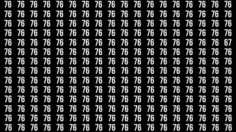 Brain Teaser: If you have Extra Sharp Eyes Find the number 67 in 10 Secs