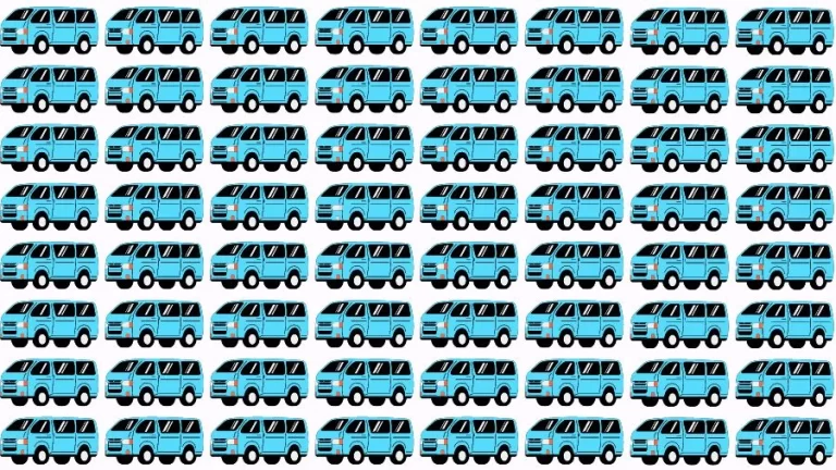 Optical Illusion Brain Challenge: Can you find the Odd Van in 12 Seconds?