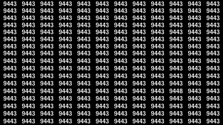 Optical Illusion Brain Test: If you have Sharp Eyes Find the Number 9448 in 20 Secs