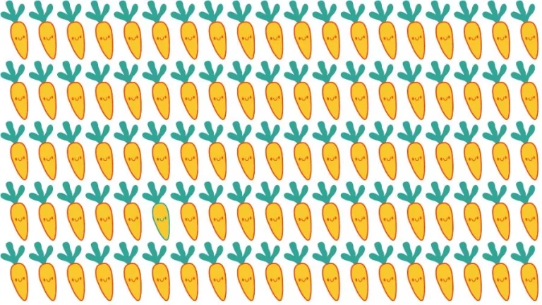 Optical Illusion Eye Test: Can you find the Odd Carrot in 20 Seconds?