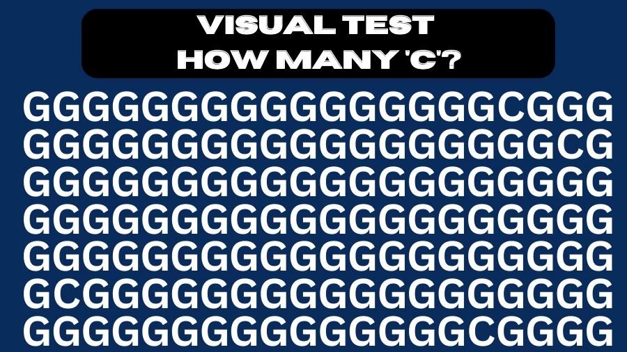 Optical Illusion Eye Test: How Many C are there?