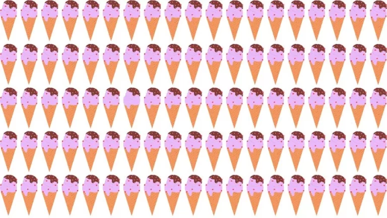 Optical Illusion Eye Test: Try to find the Odd Ice cream in this Image