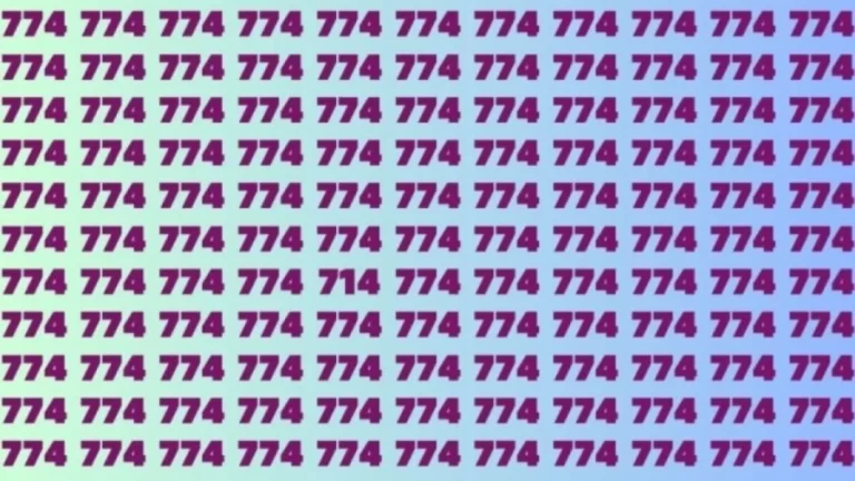 Visual Test: If you have Hawk Eyes spot the Number 714 among 774 in 10 Secs