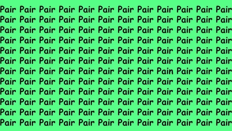 Optical Illusion Brain Test: If you have Eagle Eyes Find the Word Pain in 11 Secs