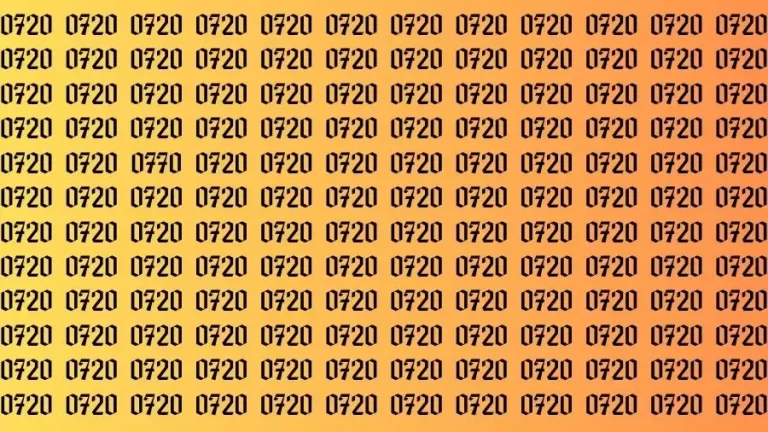 Optical Illusion Brain Challenge: If you have Hawk Eyes Find the Number 0770 in 15 Secs