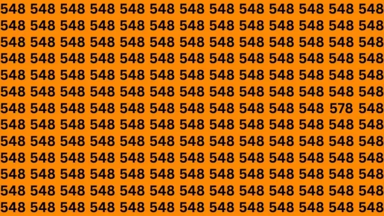 Optical Illusion Visual Test: If you have 50/50 Vision Find the number 578 in 13 Secs