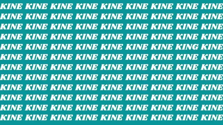 Optical Illusion Visual Test: If you have 50/50 Vision Find the Word King in 13 Secs