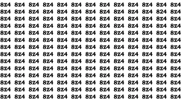 Optical Illusion Brain Test: If you have Extra Sharp Eyes Find the number 824 in Less than 20 Secs