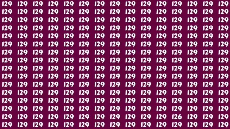 Optical Illusion Brain Challenge: If you have Extra Sharp Eyes Find the Number 126 among 129 in 15 Secs