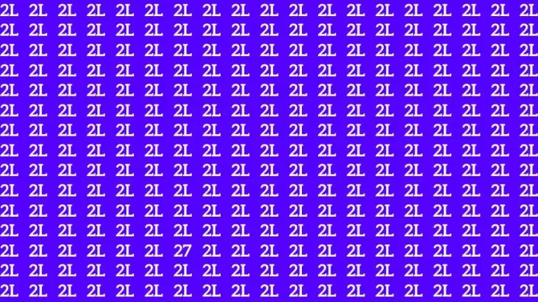 Optical Illusion Eye Test: Only Detective Brains Can Find the Number 27 in 18 Secs