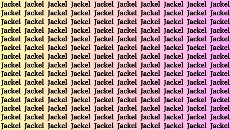 You have 50/50 vision if you can find the Word Jackal in 10 secs